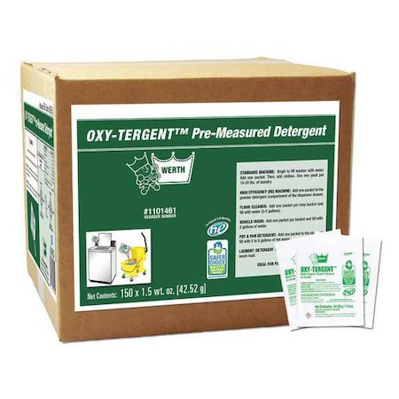 Laundry Detergent, 150 ct Box, Powder, Citrus, White MPN:1101461