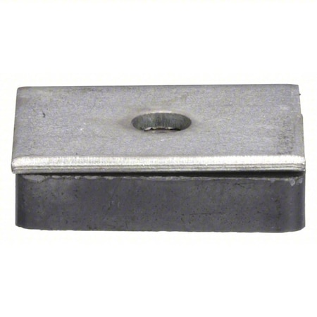 Magnet, 1 in, 1/4 in, Black, Steel MPN:050468