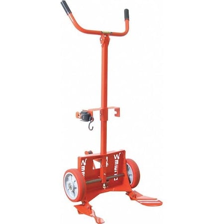 Drum Hand Truck, 1000 lb., Steel, Orange MPN:240017