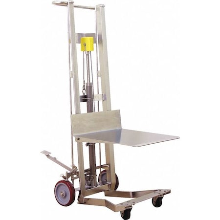 Manual Platform Lift Truck, Manual, 750 lb Load Capacity, Foot Pump Lift Control MPN:260186