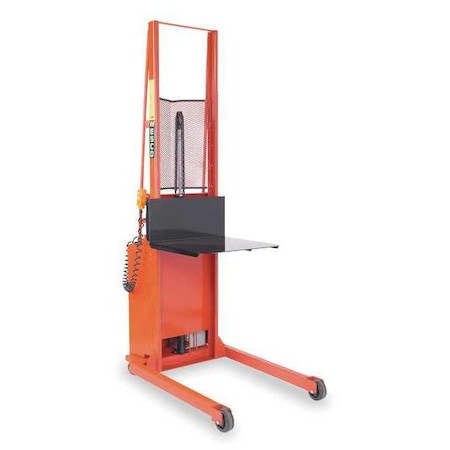 Manual Platform Lift Truck, Manual, 1, 000 lb Load Capacity, Push Button Lift Control MPN:261025