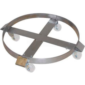Wesco® Stainless Steel Drum Dolly 240197 55 Gal. Stainless Rigs Polypropylene 240197