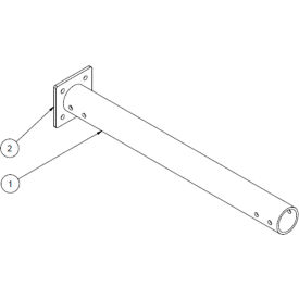 Epic Fans Apex 5' Down Rod Extension For Apex HLVS Fans Silver 6016372