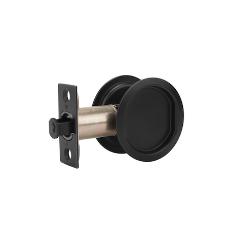 Passage Pocket Door Lock Adjustable Backset and Full Lip Strike Black MPN:00627X2X2