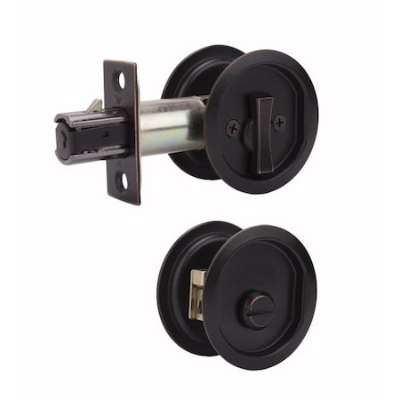Pocket Door Lock, Steel, Brown MPN:00677X1X1