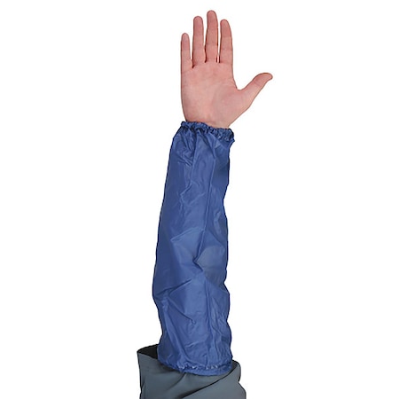 Vinyl Chemical Resistant Sleeves, 18 in Length, 8 mil Thick, Sewn Seam, Blue, 12 PK MPN:UVB-8HS