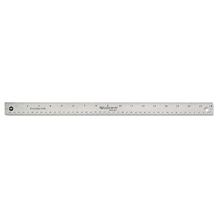Ruler, Stainless Steel, 18