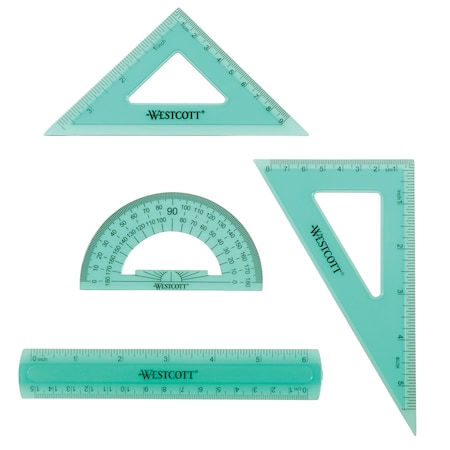 Math Sets, 4-pc. Flexible Shatterproof MPN:15992