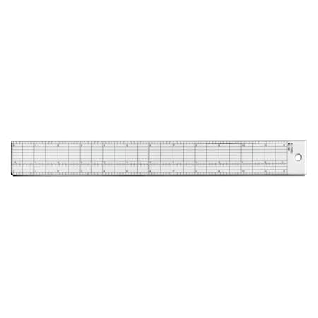 Rulers, 1.5 x 12.5 Grid Ruler with Metal Cutting Edge MPN:B-1M