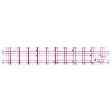 Ruler, Plastic, Lined, 16ths, 6in, Transparnt MPN:B-50