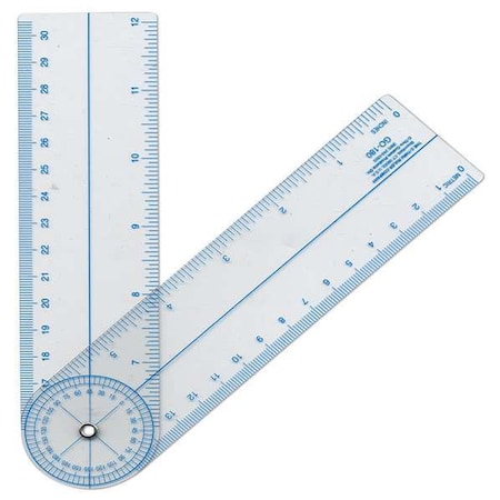 Protractor, Inch and Metric Scales, PVC MPN:GO-180