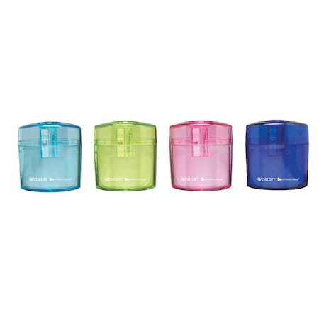Pencil Sharpeners, Single Hole Translucent W/ Anti-Microbial MPN:15236