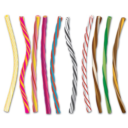 Erasers, Twist Erasers - 10 Assorted Patterns MPN:15495