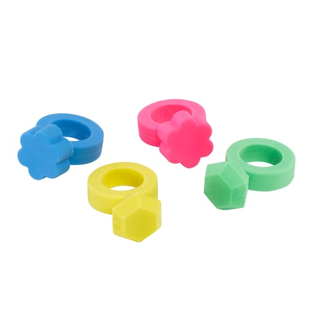 Erasers, 2-Pack Assorted Neon Colors Pink, Yellow, Blue and Green MPN:15698