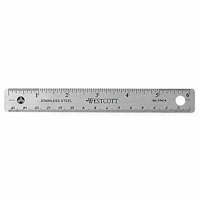Ruler 6 Inch Stainless Steel MPN:10414