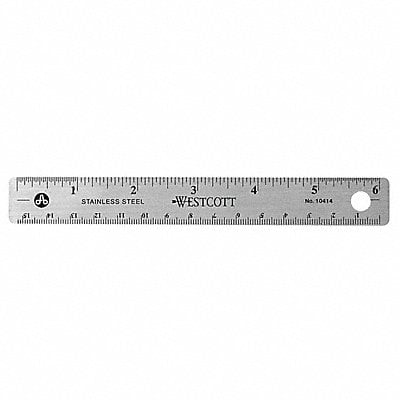 Ruler 6 Inch Stainless Steel MPN:10414