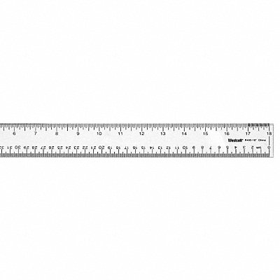 Ruler 18 Inch Clear Acrylic MPN:10564