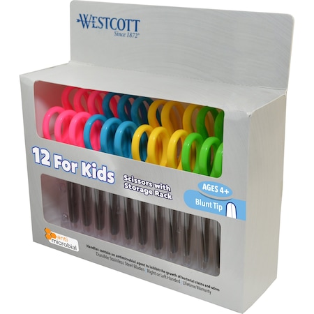 Scissors, Teachers Bulk 12Pack Display - 14606 with Anti-Microbial MPN:14871