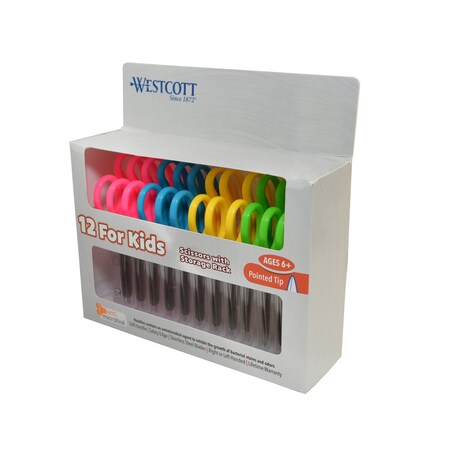 Scissors, Teachers Bulk 12Pack Display - 14607 with Anti-Microbial MPN:14872
