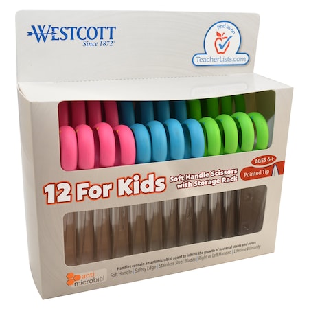 Scissors, Teachers Bulk 12Pack - 14597 with Anti-Microbial MPN:14874