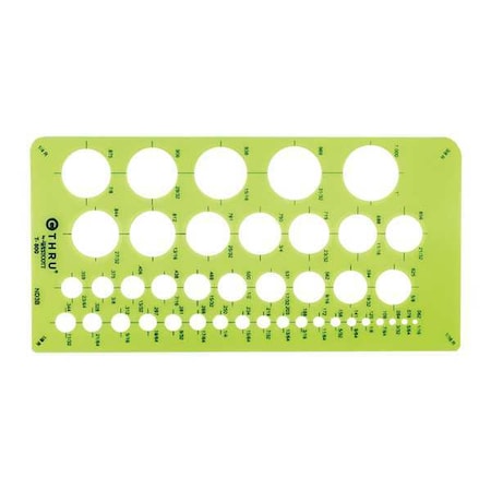 Stencil/Drawing Template, Circle Arrw, PVC, T-800 MPN:T-800
