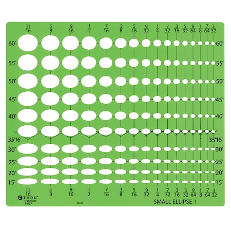 Templates, Small Ellipse Template No 1 MPN:T-807