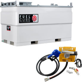 Western Global® FuelCube Diesel Fuel Storage Tank w/ 115V Pump Kit & Level Gauge 528 Gal. Cap. FCPWN0500-11512GP-SNN