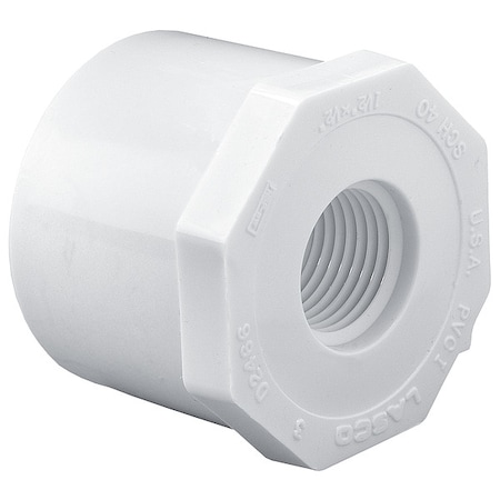 PVC, Bushing, 1/2 in, 1/4 in NPT MPN:438072