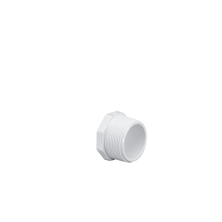 Plug, 1 1/2 in, Schedule 40, MNPT, White MPN:450015BC