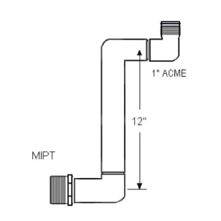 Swing Joint, 1 in, Schedule 40, White MPN:G130212