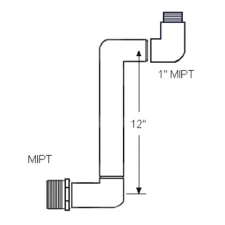 Swing Joint, 1 in, Schedule 40, White MPN:G132212