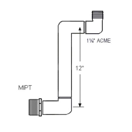 Swing Joint, 1 1/4 x 1 1/4 in, Schedule 40 MPN:G230212