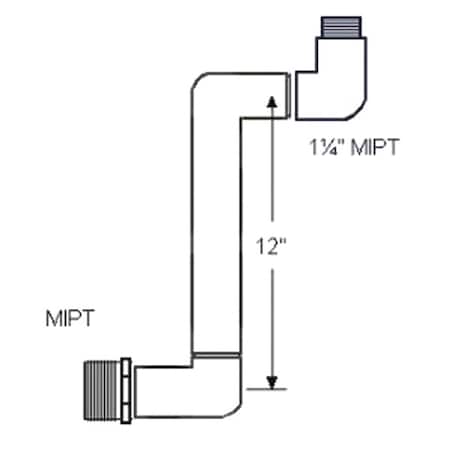 Swing Joint, 1 1/4 x 1 1/4 in, MNPT, SCH 40 MPN:G232212