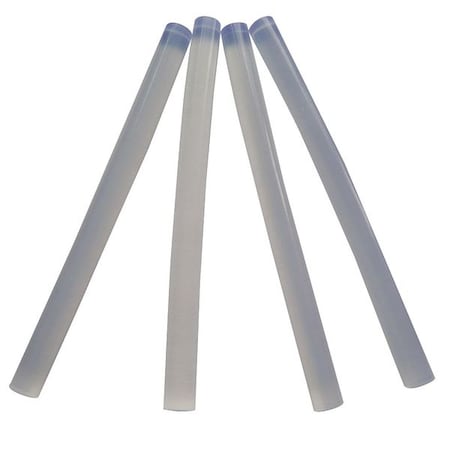 Hot Melt Adhesive, Clear, 9/32 in Dia, 4 in L, 30 to 60 sec Begins to Harden, 24 PK MPN:23X751
