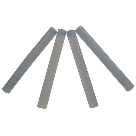 Hot Melt Adhesive, White, 29/64 in Dia, 4 in L, 30 to 60 sec Begins to Harden, 24 PK MPN:23X753