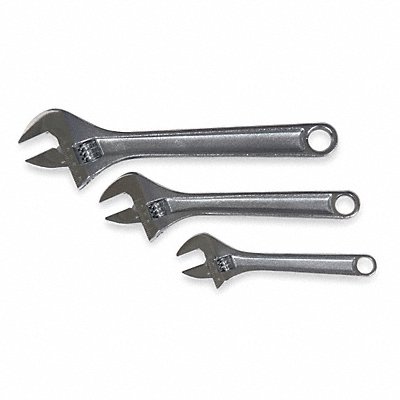 Adj. Wrench Sets Steel Chrome 6 to 10 MPN:1NYB8