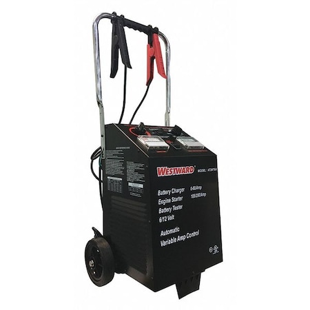 Wheeled Battery Charger, Boosting, Charging, Maintaining, For Batt. Volt.: 6, 12 MPN:473X76