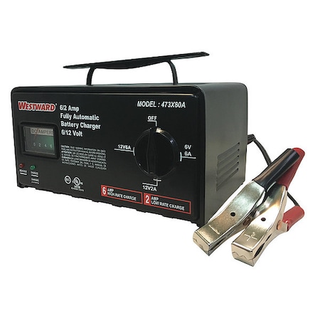 Benchtop Battery Charger, Charging, Maintaining, For Battery Voltage: 6, 12 MPN:473X80