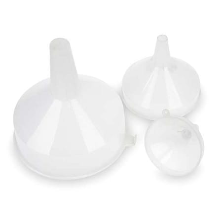 Utility Funnel Set, Plastic, 3 pcs. MPN:1EKF3