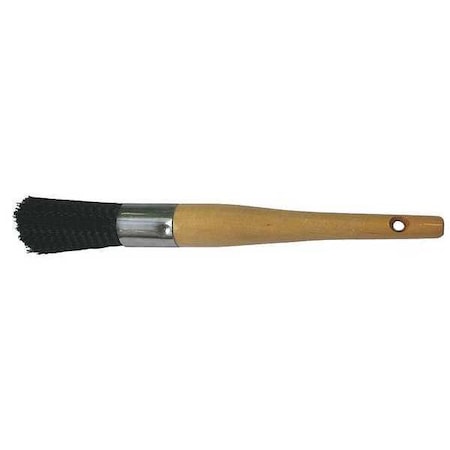 Parts Washer Brush, Straight, Nylon, Wood, 11 in Overall Length MPN:20Y118