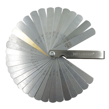 Feeler Gauge, Steel, 32 Blade MPN:40XA75