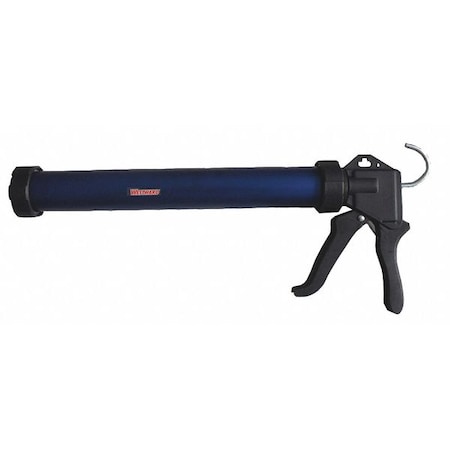 Dripless Caulk Gun, 29 oz Container Size, Plastic, 12:01, Full Barrel Frame, Black/Blue MPN:13J314