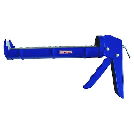 Caulk Gun, 10 oz Container Size, Steel, 7:01, Half Barrel Frame, Blue MPN:13J321