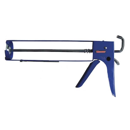 Caulk Gun, 10 oz Container Size, Steel, 12:01, Skeleton Frame, Blue MPN:13W868