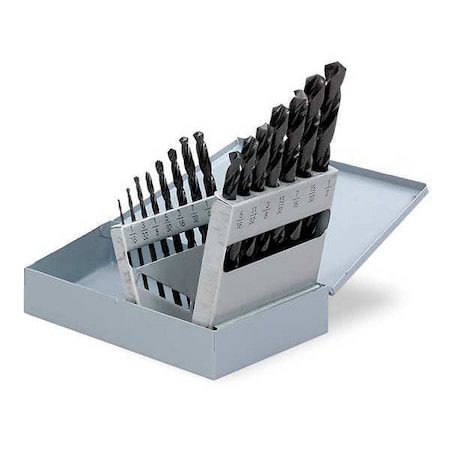 Jobber Drill Set, 3/8 Shank, 15 PC, HSS MPN:5UDP1