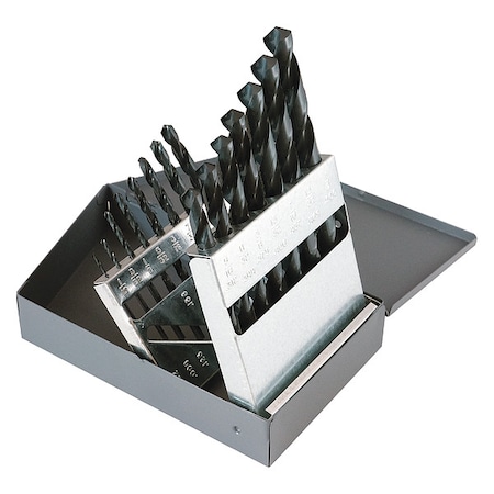 Jobber Drill Set, 3/8 Shank, 15 PC, HSS MPN:5UDP3