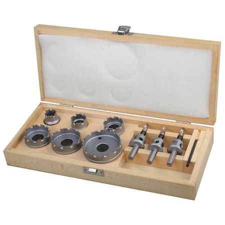 HoleCutterKit, 10pcs, Sizes:0.875