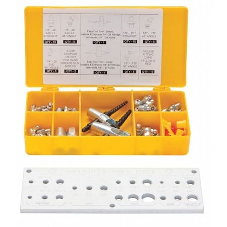 Grease Fitting Kit, 65 Pc. MPN:13X064
