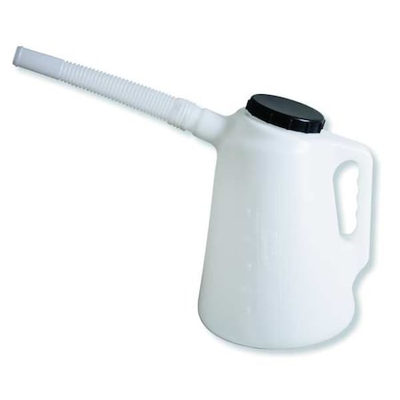 Flexible Spout Measure, 5 Quart/5 Liter Capacity, High Density Polyethylene, 8 in Spout Length MPN:2CAP3