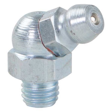 Grease Fitting, 65 Deg., Stl, 47/64